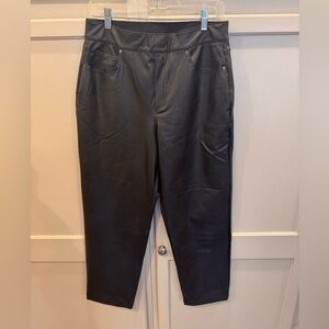 SPANX women’s Sleek Black faux leather Dress Pants